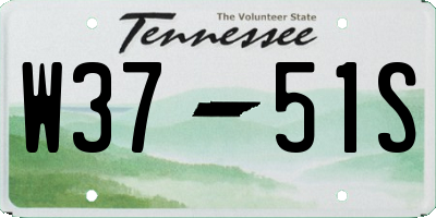 TN license plate W3751S