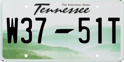 TN license plate W3751T