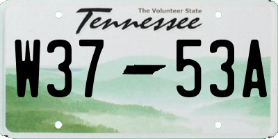 TN license plate W3753A