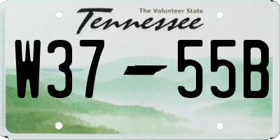 TN license plate W3755B