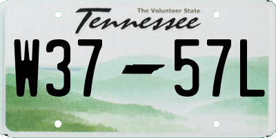 TN license plate W3757L