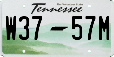 TN license plate W3757M