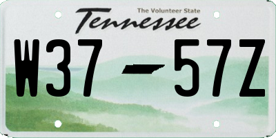 TN license plate W3757Z