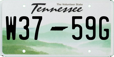 TN license plate W3759G