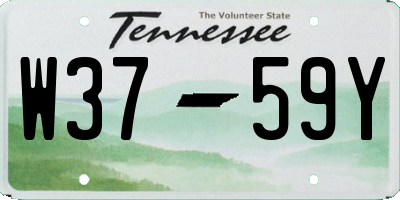 TN license plate W3759Y