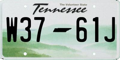 TN license plate W3761J