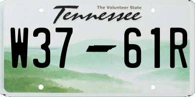 TN license plate W3761R