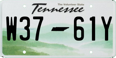 TN license plate W3761Y