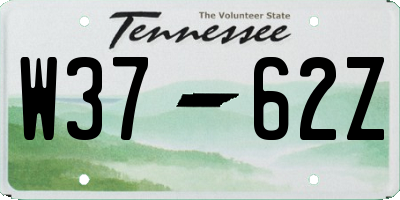 TN license plate W3762Z