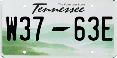 TN license plate W3763E