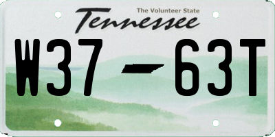 TN license plate W3763T