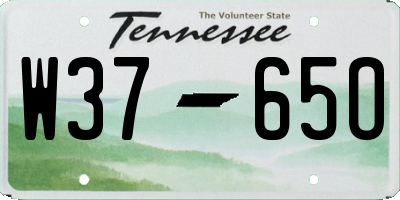 TN license plate W3765O