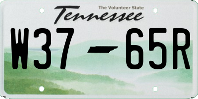 TN license plate W3765R