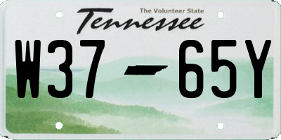 TN license plate W3765Y