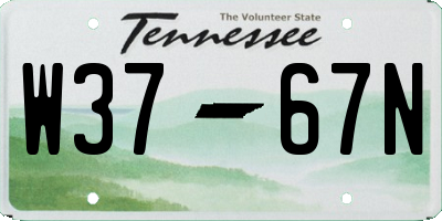 TN license plate W3767N