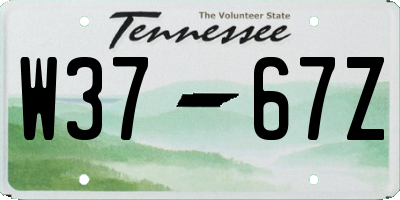 TN license plate W3767Z