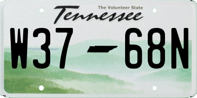 TN license plate W3768N