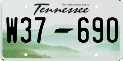 TN license plate W3769O
