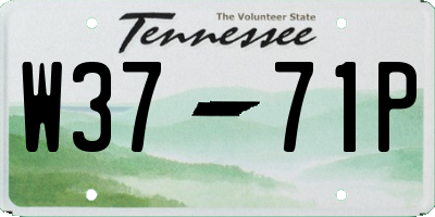 TN license plate W3771P
