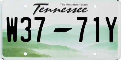 TN license plate W3771Y