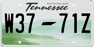 TN license plate W3771Z