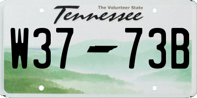 TN license plate W3773B
