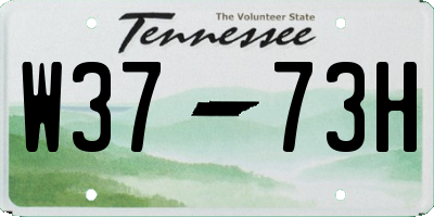 TN license plate W3773H