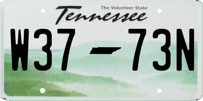 TN license plate W3773N