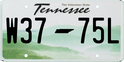 TN license plate W3775L