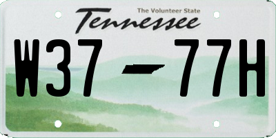 TN license plate W3777H
