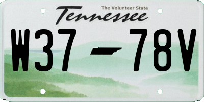 TN license plate W3778V