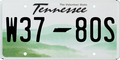 TN license plate W3780S