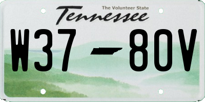 TN license plate W3780V