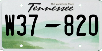 TN license plate W3782O
