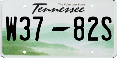 TN license plate W3782S