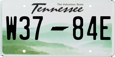 TN license plate W3784E