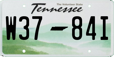 TN license plate W3784I