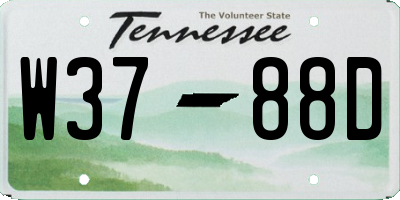 TN license plate W3788D