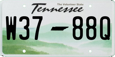 TN license plate W3788Q