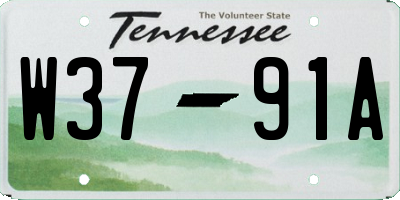 TN license plate W3791A