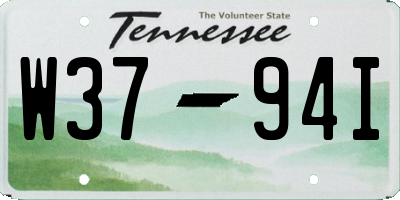 TN license plate W3794I