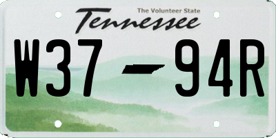 TN license plate W3794R