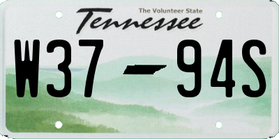 TN license plate W3794S