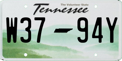 TN license plate W3794Y