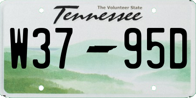 TN license plate W3795D