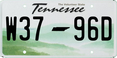 TN license plate W3796D