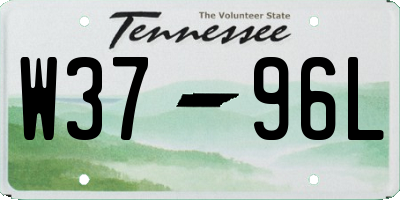 TN license plate W3796L