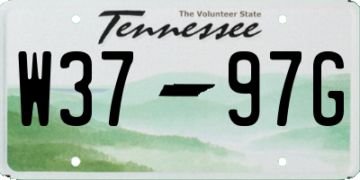 TN license plate W3797G