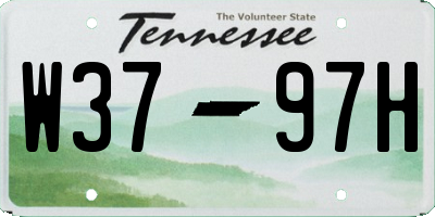 TN license plate W3797H