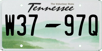 TN license plate W3797Q